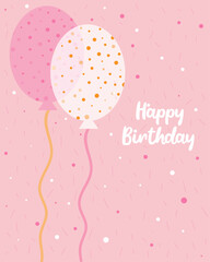 Happy Birthday Balloons Card