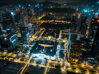Obraz na płótnie Canvas aerial photography of cities