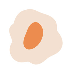 Hand drawn abstract doodle flower isolated on white background. Smooth shapes. For modern design.