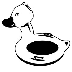 Duck floaty silhouette