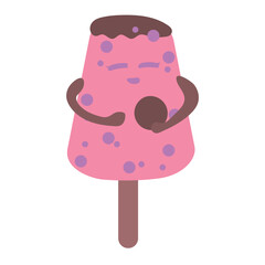 Cute Ice lolly eating candy