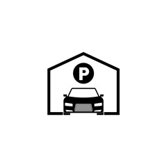 Garage icon isolated on transparent background