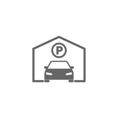 Garage icon isolated on transparent background