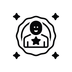 Black solid icon for exceptional 