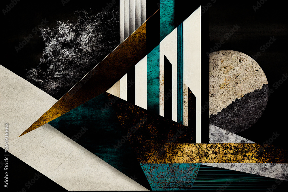 Poster geometry minimalistic artwork poster with simple shape and figure. abstract pattern design in scandi