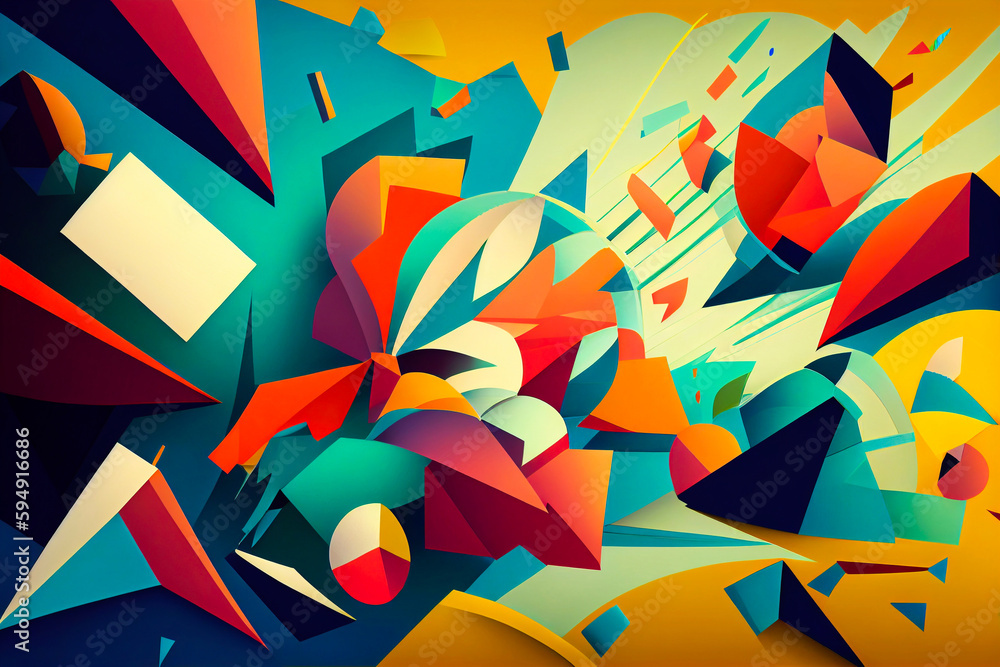 Poster geometry minimalistic artwork poster with simple shape and figure. abstract pattern design in scandi