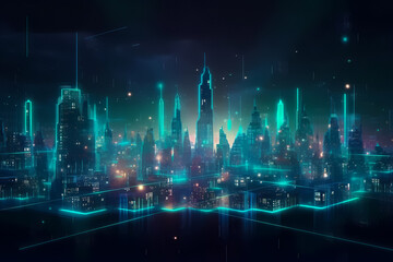 Experience the future of networking with Metaverse City Data clipart. This cyber-inspired design blends technology, futuristic aesthetics, and network-themed elements.