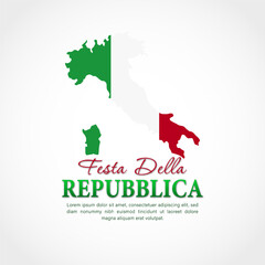 Festa Della Repubblica Italiana, 2 Giungno, Italy republic day 2 June, Italy national flag. Vector Celebration background