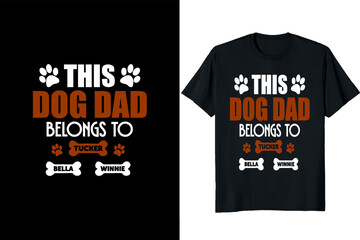 Dog dad t-shirt design, Dog Father's day shirt