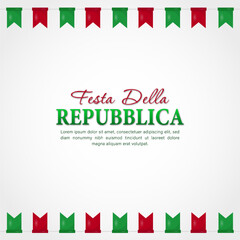 Festa Della Repubblica Italiana, 2 Giungno, Italy republic day 2 June, Italy national flag. Vector Celebration background