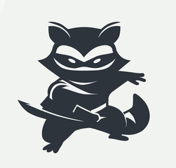 Ninja Racoon Vector Art
