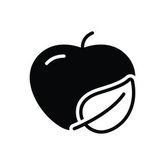 Black solid icon for fresh 