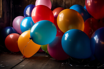 Fototapeta na wymiar Birthday balloons