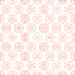 Dainty Pastel Pink Flower Seamless Vector Repeat Pattern