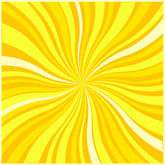 Fototapeta premium Sunlight abstract background. Bright yellow color burst background. Vector illustration. Sun beam ray sunburst pattern background. Retro bright backdrop.