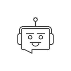 Speech Bubble Chatbot vector concept icon in outline style