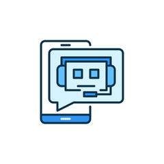 Chatbot and Mobile Smartphone Speech Bubble vector concept colored icon