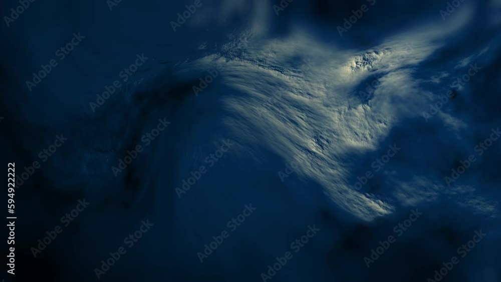 Poster blue or cyan and yellow abstract ingrained curves texture bokeh background - loop video