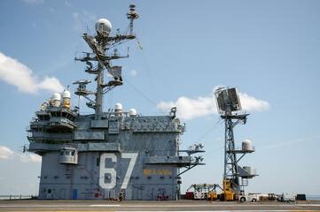 The Military Boat Mayport Docked in Flordia on a Summer Day