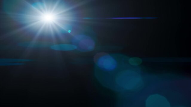 glare of light moving across the horizon
