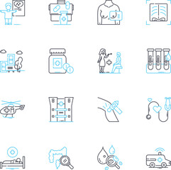 Fitness Tech linear icons set. Wearables, Trackers, Smartwatches, Activity, Health, Fitness, Apps line vector and concept signs. Data,Metrics,Goals outline illustrations