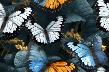 Butterflies Butterfly Seamless Repeating Repeatable Texture Pattern Tiled Tessellation Background Image