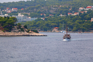 Small and beautiful town Hvar on island Hvar, Croatia.