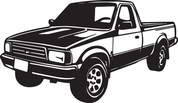 recommend clip art: Classic Truck 90s, Muscle car, Classic car, Stencil, Silhouette, Vector Clip Art - Truck 4x4 Off Road 