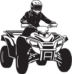Man on a quad bike vector illustration,SVG © Dmytro