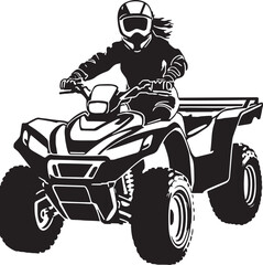 Woman on a quad bike vector illustration,SVG © Dmytro