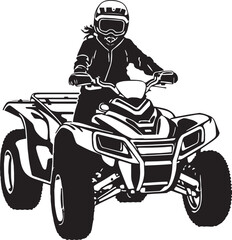 Woman on a quad bike vector illustration,SVG © Dmytro