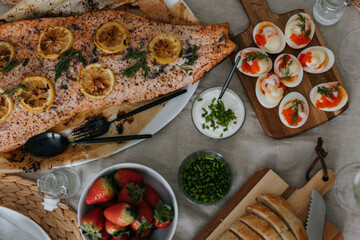 Table set for Easter meal