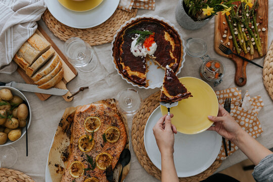 Table set for Easter meal
