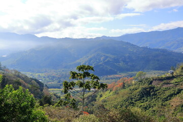 Landscape near in Paraiso around Orosi Valley near the city of Cartago, Costa Rica