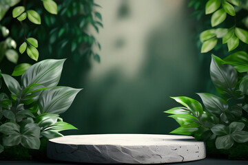 Stone Table Illustration Background For Placing Products Illustration