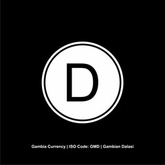 Gambia Currency Symbol, Gambian Dalasi Icon, GMD Sign. Vector Illustration