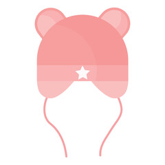 Vector cartoon image of a child's hat. The concept of parenting and caring for a child. Set elegant elements for your design.