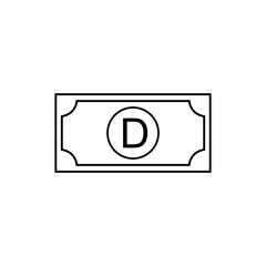 Gambia Currency Symbol, Gambian Dalasi Icon, GMD Sign. Vector Illustration