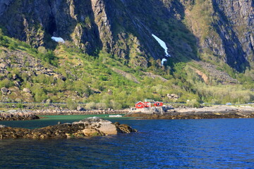 Fisherman village, Lofoten islands in Summer time, Norway