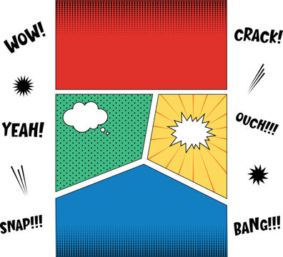  comic book storyboard, comic backgrounds, comic strip frame,, manga template, ready to use frame, panel layout and emotions