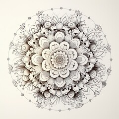 Flower mandala with beautiful pattern