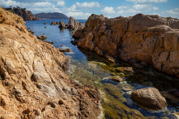 Fototapeta na wymiar The natural beauty of Mediterranean landscapes. Costa Brava, near small town Palamos, Spain