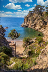 Fototapeta na wymiar Nature at its best: breathtaking views from the top. Costa Brava, near small town Palamos, Spain