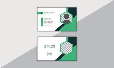 Double-sided creative business card template.business card design.Luxury dark gradient background. Business card design set template for company corporate style. Vector illustration.
