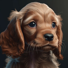 Preciosa imagen de vivos colores de tus compa&ntilde;eros mas fieles, los animales, disfruta de ella y de su tierna mirada