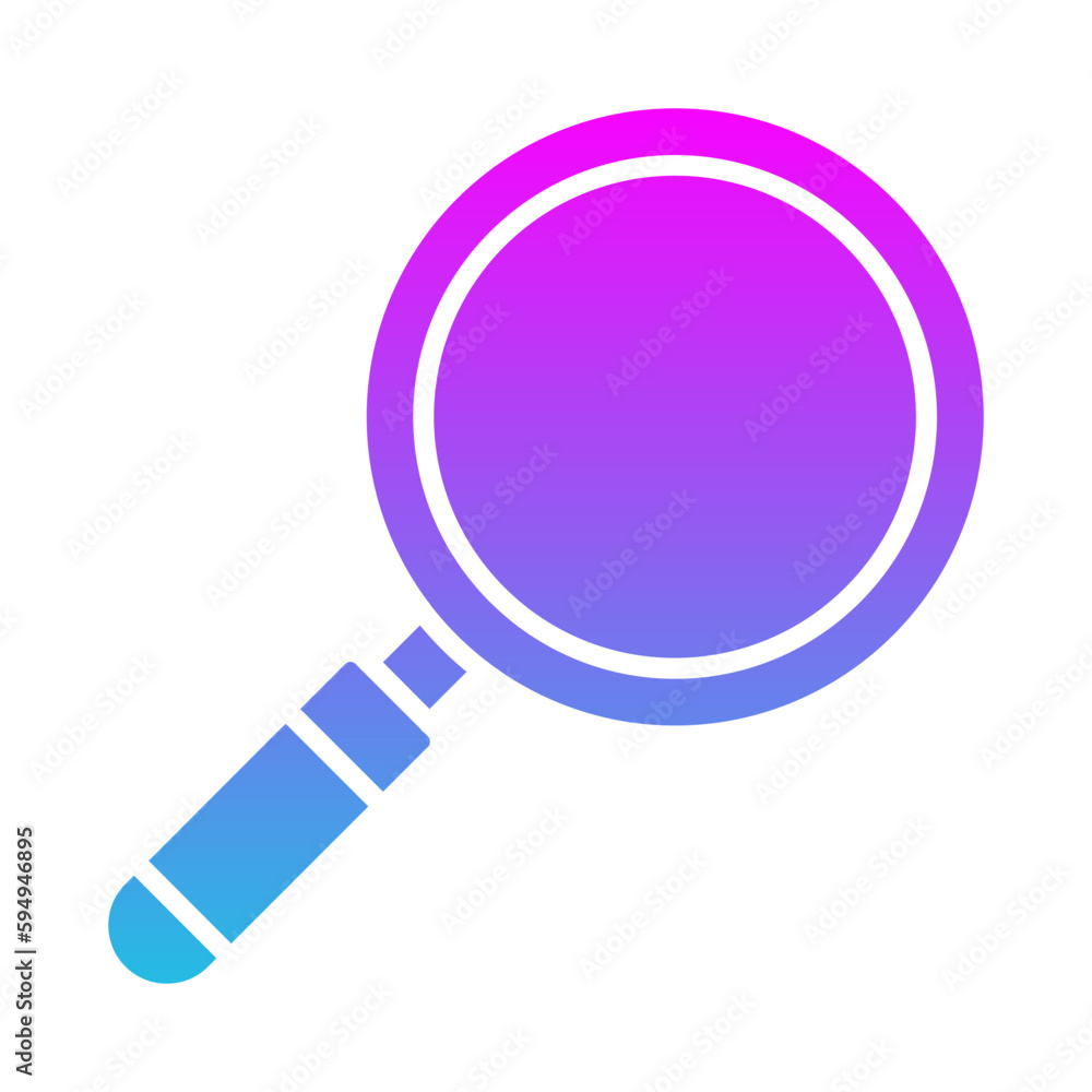 Sticker Magnifying Glass Icon