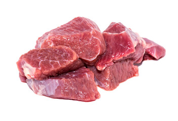raw meat isolated on white