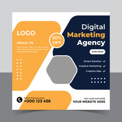Creative Idea Digital Marketing Agency Template, advertising design, Digital marketing agency social media post template and instagram post banner 