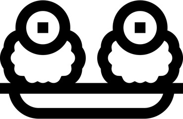 Transparent gefilte icon. gefilte isolated on transparent background.