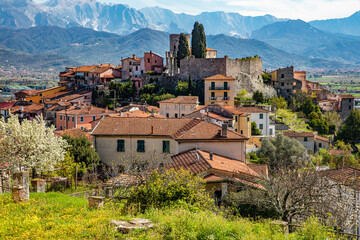 Fototapeta na wymiar Ameglia, La Spezia, Liguria, Italy: The old town of Ameglia, in the province of La Spezia.